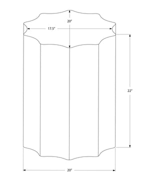 I 3901 - Table D'appoint, Tambour, Côté, Bout, Table De Nuit, Lampe, Salon, Chambre À Coucher, Métal Cuivre, Contemporain, Moderne - Simple Boutique