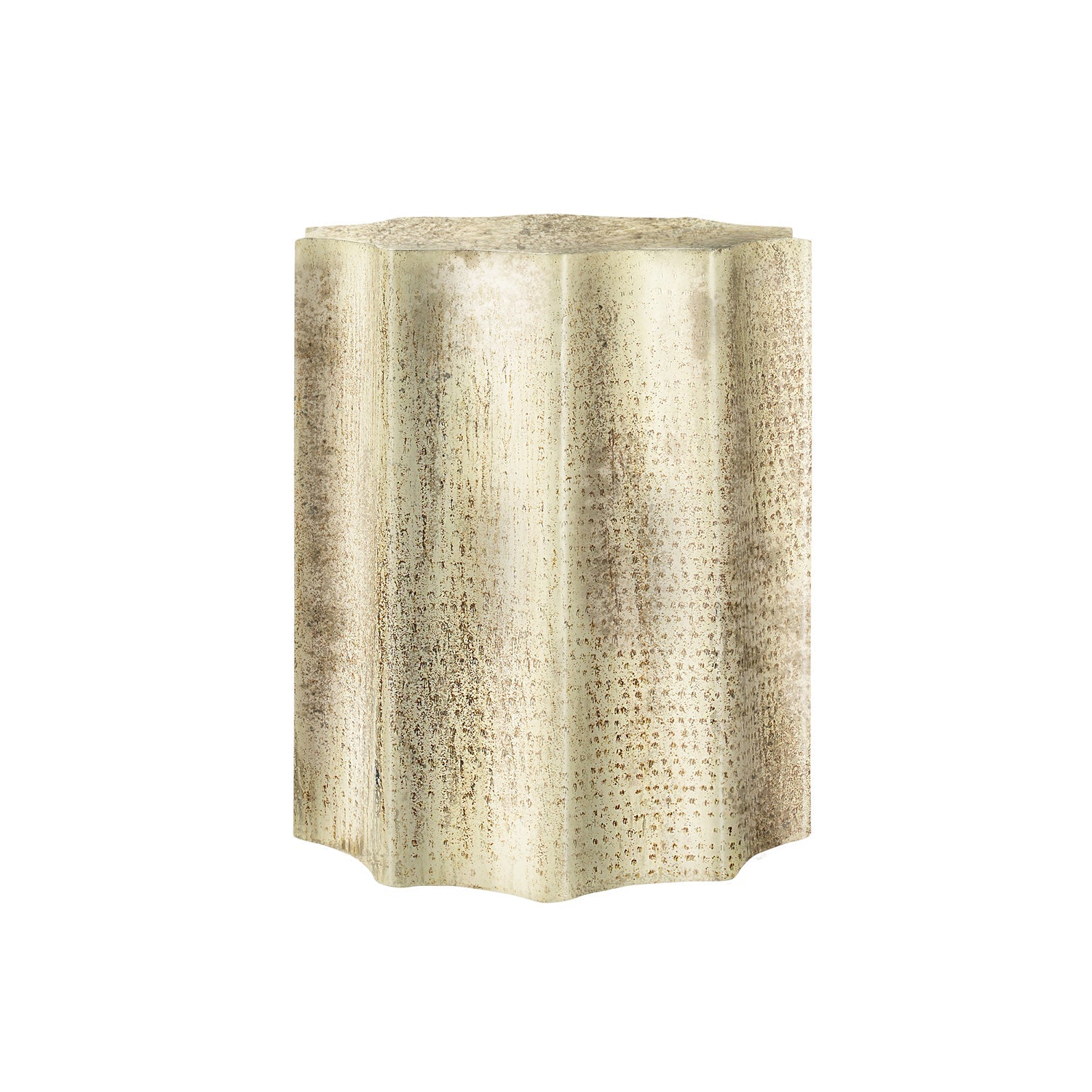 I 3902 - Table D'appoint, Tambour, Côté, Bout, Table De Nuit, Lampe, Salon, Chambre À Coucher, Métal D'or, Contemporain, Moderne - Simple Boutique
