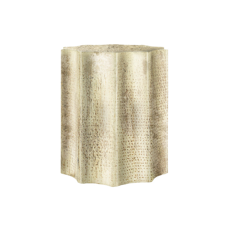 I 3902 - Table D'appoint, Tambour, Côté, Bout, Table De Nuit, Lampe, Salon, Chambre À Coucher, Métal D'or, Contemporain, Moderne - Simple Boutique