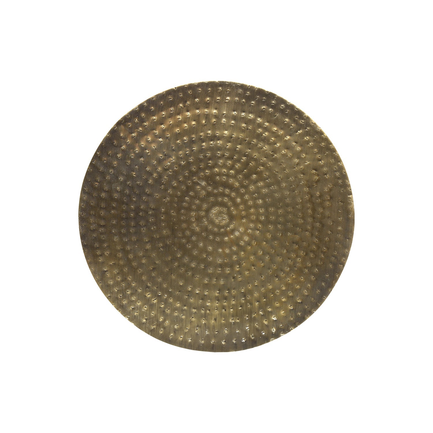 I 3914 - Table D'appoint, Tambour, Côté, Bout, Table De Nuit, Lampe, Salon, Chambre À Coucher, Métal D'or, Contemporain, Moderne - Simple Boutique