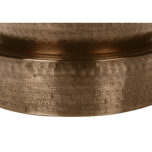 I 3919 - Table D'appoint, Tambour, Côté, Bout, Table De Nuit, Lampe, Salon, Chambre À Coucher, Métal Cuivre, Contemporain, Moderne - Simple Boutique