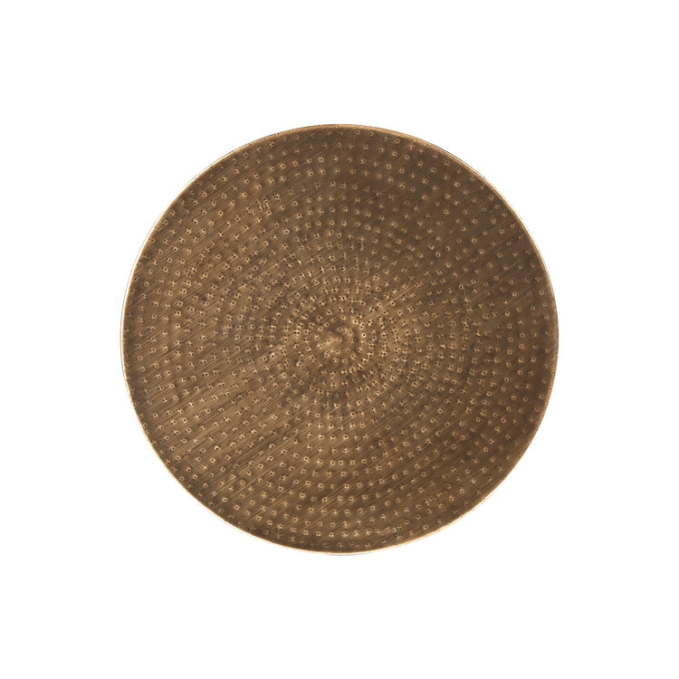 I 3919 - Table D'appoint, Tambour, Côté, Bout, Table De Nuit, Lampe, Salon, Chambre À Coucher, Métal Cuivre, Contemporain, Moderne - Simple Boutique
