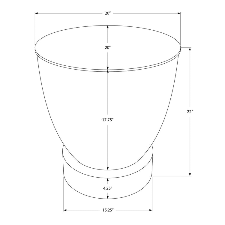 I 3921 - Table D'appoint, Tambour, Côté, Bout, Table De Nuit, Lampe, Salon, Chambre À Coucher, Métal Blanc, Contemporain, Moderne - Simple Boutique