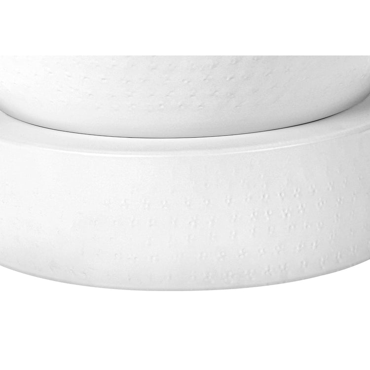 I 3921 - Table D'appoint, Tambour, Côté, Bout, Table De Nuit, Lampe, Salon, Chambre À Coucher, Métal Blanc, Contemporain, Moderne - Simple Boutique