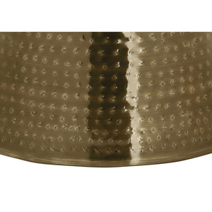 I 3927 - Table D'appoint, Tambour, Côté, Bout, Table De Nuit, Lampe, Salon, Chambre À Coucher, Métal D'or, Contemporain, Moderne - Simple Boutique