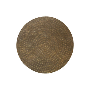 I 3928 - Table D'appoint, Tambour, Côté, Bout, Table De Nuit, Lampe, Salon, Chambre À Coucher, Métal Cuivre, Contemporain, Moderne - Simple Boutique