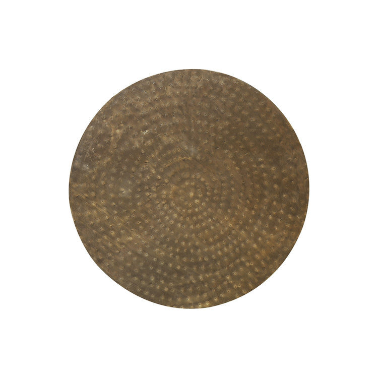 I 3928 - Table D'appoint, Tambour, Côté, Bout, Table De Nuit, Lampe, Salon, Chambre À Coucher, Métal Cuivre, Contemporain, Moderne - Simple Boutique