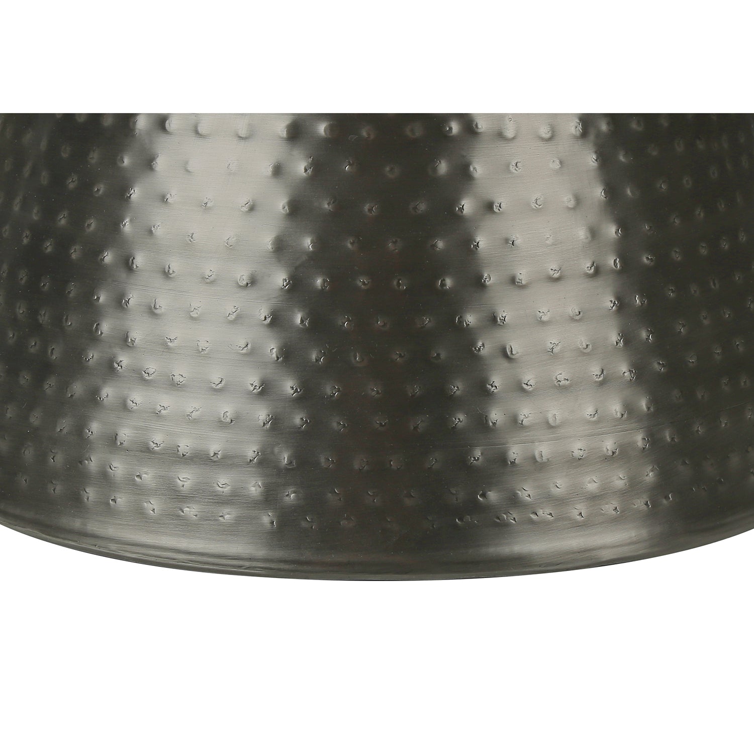 I 3929 - Table D'appoint, Tambour, Côté, Bout, Table De Nuit, Lampe, Salon, Chambre À Coucher, Métal Gris, Contemporain, Moderne - Simple Boutique