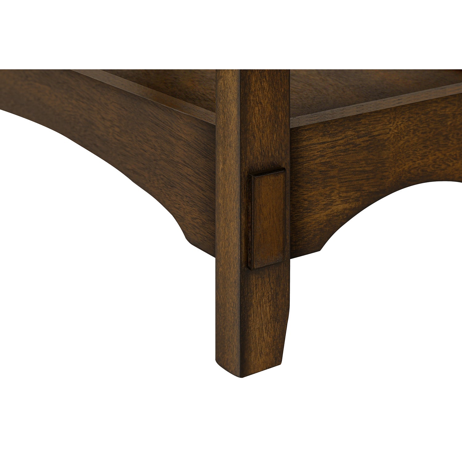 I 3955 - Table D'appoint, Bout, Table D'appoint, Table De Nuit, 2 Niveaux, Étroit, Tiroir De Rangement, Placage Brun, Transitionnel - Simple Boutique
