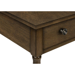 I 3957 - Table D'appoint, 2 Niveaux, Bout, Table D'appoint, Table De Nuit, Chambre À Coucher, Étroit, Lampe, Tiroir De Rangement, Placage Brun, Traditionnel - Simple Boutique