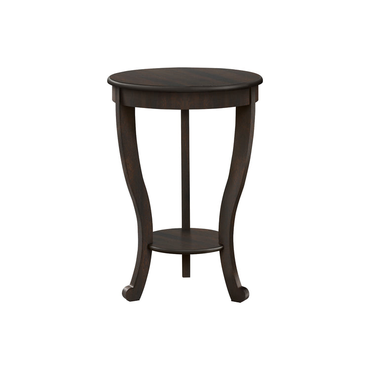 I 3974 - Table D'appoint, 2 Niveaux, Chambre À Coucher, Bout, Lampe, Table De Nuit, Rond, Table D'appoint, Placage Brun, Traditionnel - Simple Boutique