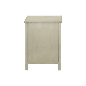 I 3984 - Table D'appoint, Bout, Table D'appoint, 2 Niveaux, Chambre À Coucher, Table De Nuit, Lampe, Tiroir De Rangement, Placage Blanc Antique, Transitionnel - Simple Boutique