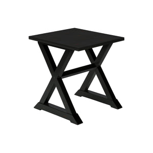 I 3987 - Table D'appoint, Bout, Table D'appoint, Carré, Table De Nuit, Chambre À Coucher, Lampe, Placage Noir, Transitionnel - Simple Boutique