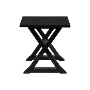 I 3987 - Table D'appoint, Bout, Table D'appoint, Carré, Table De Nuit, Chambre À Coucher, Lampe, Placage Noir, Transitionnel - Simple Boutique