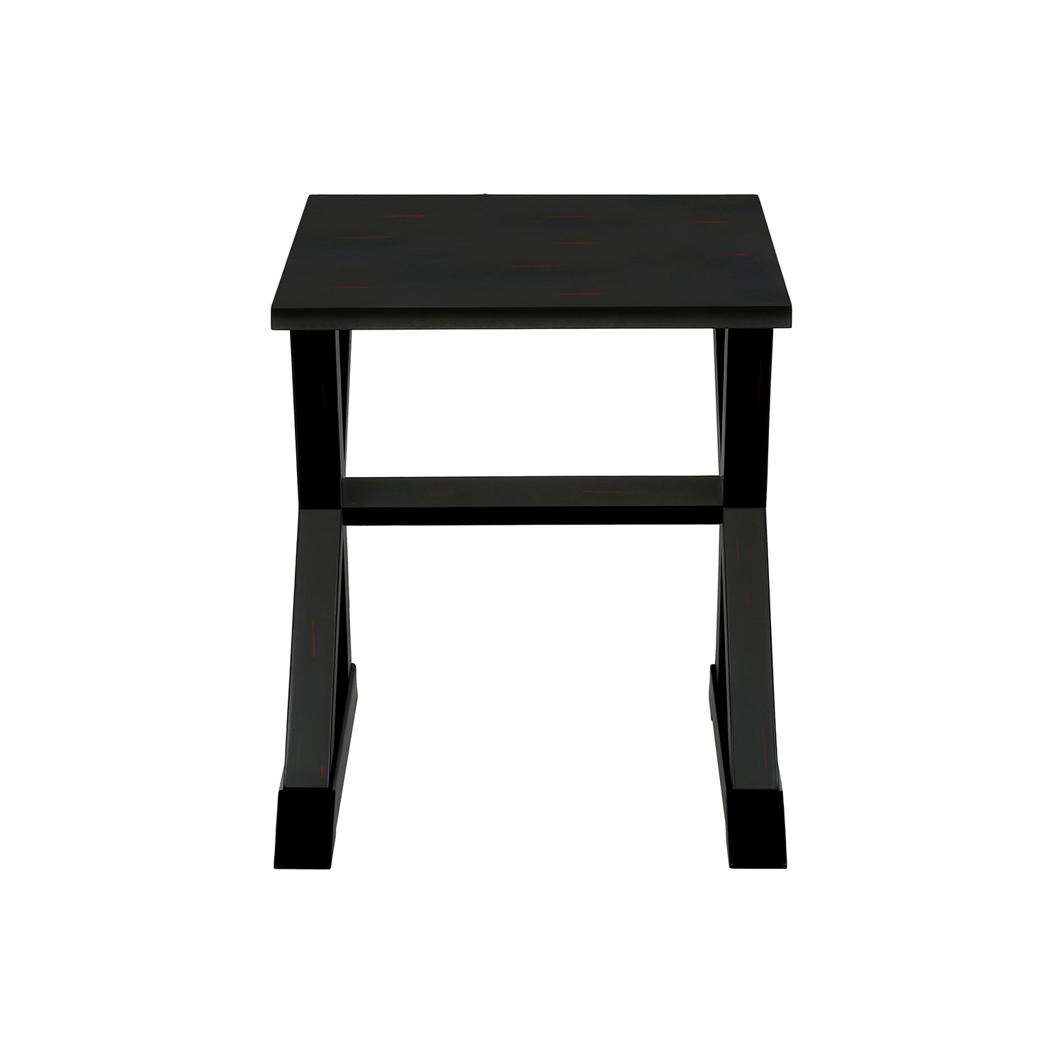 I 3987 - Table D'appoint, Bout, Table D'appoint, Carré, Table De Nuit, Chambre À Coucher, Lampe, Placage Noir, Transitionnel - Simple Boutique