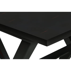 I 3987 - Table D'appoint, Bout, Table D'appoint, Carré, Table De Nuit, Chambre À Coucher, Lampe, Placage Noir, Transitionnel - Simple Boutique