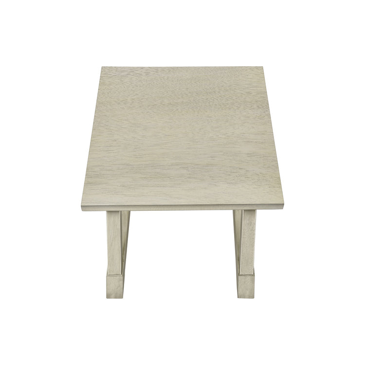 I 3989 - Table D'appoint, Bout, Table D'appoint, Carré, Table De Nuit, Chambre À Coucher, Lampe, Placage Blanc Antique, Transitionnel - Simple Boutique
