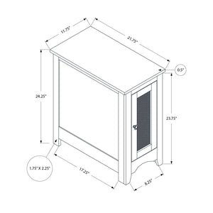 I 3996 - Table D'appoint, Bout, Table D'appoint, Étroit, Table De Nuit, Chambre À Coucher, Lampe, Rangement, Placage Gris, Transitionnel - Simple Boutique