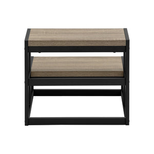 I 4000 - Escabeau, Tabouret À Une Marche, Chambre À Coucher, Cuisine, Métal Noir, Stratifié Taupe Foncé, Contemporain - Simple Boutique