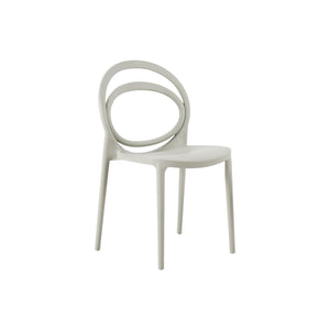 I 4006 - Chaise D'exterieur, 32''H, Chaise De Salle À Manger Empilable, Chaises De Patio, , Gris Clair, Contemporain, Moderne - Simple Boutique