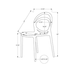 I 4008 - Chaise D'exterieur, 32''H, Chaise De Salle À Manger Empilable, Chaises De Patio, , Contemporain, Moderne - Simple Boutique