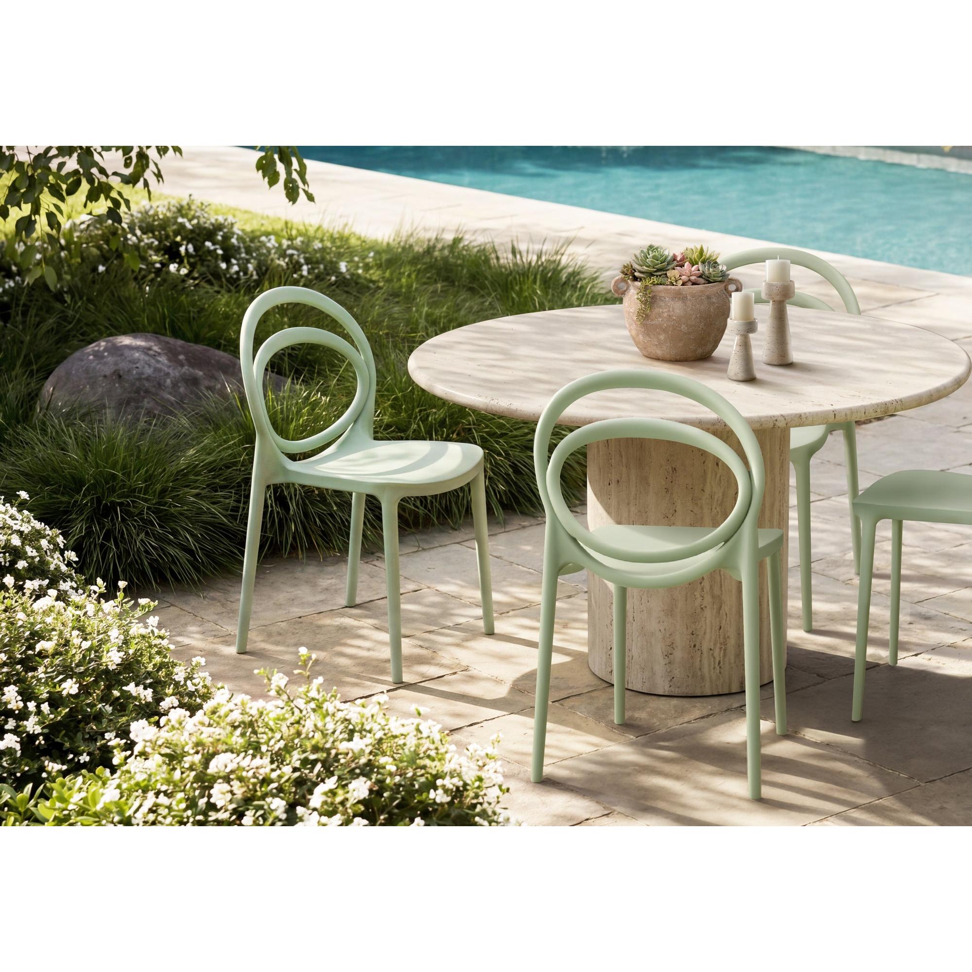 I 4008 - Chaise D'exterieur, 32''H, Chaise De Salle À Manger Empilable, Chaises De Patio, , Contemporain, Moderne - Simple Boutique