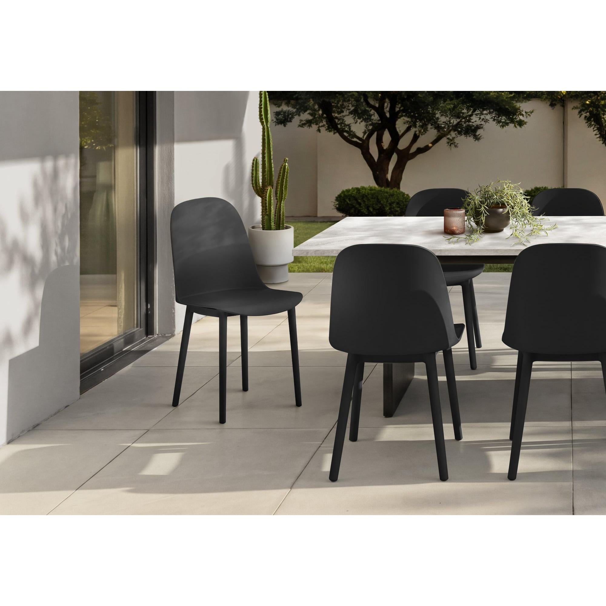 I 4009 - Chaise D'exterieur, 33''H, Chaises De Patio, , Noir, Contemporain, Moderne - Simple Boutique