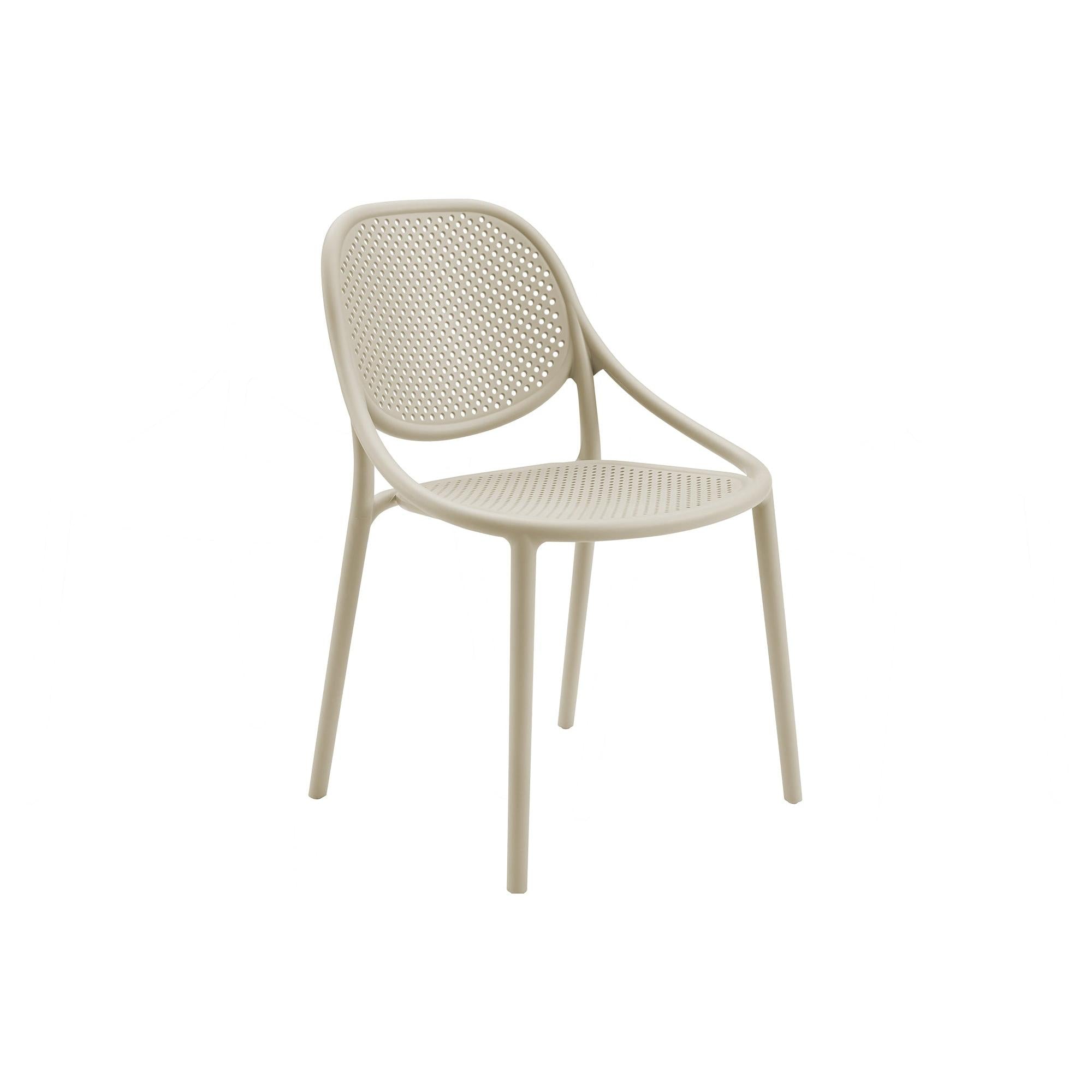 I 4017 - Chaise D'exterieur, 32''H, Chaise Empilable Avec Accoudoirs Pour Salle À Manger, Chaises De Patio, , Taupe Naturel, Contemporain, Moderne - Simple Boutique