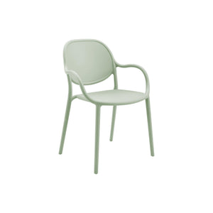 I 4023 - Chaise D'exterieur, 32''H, Chaise Empilable Avec Accoudoirs Pour Salle À Manger, Chaises De Patio, , Vert D'eau, Contemporain, Moderne - Simple Boutique