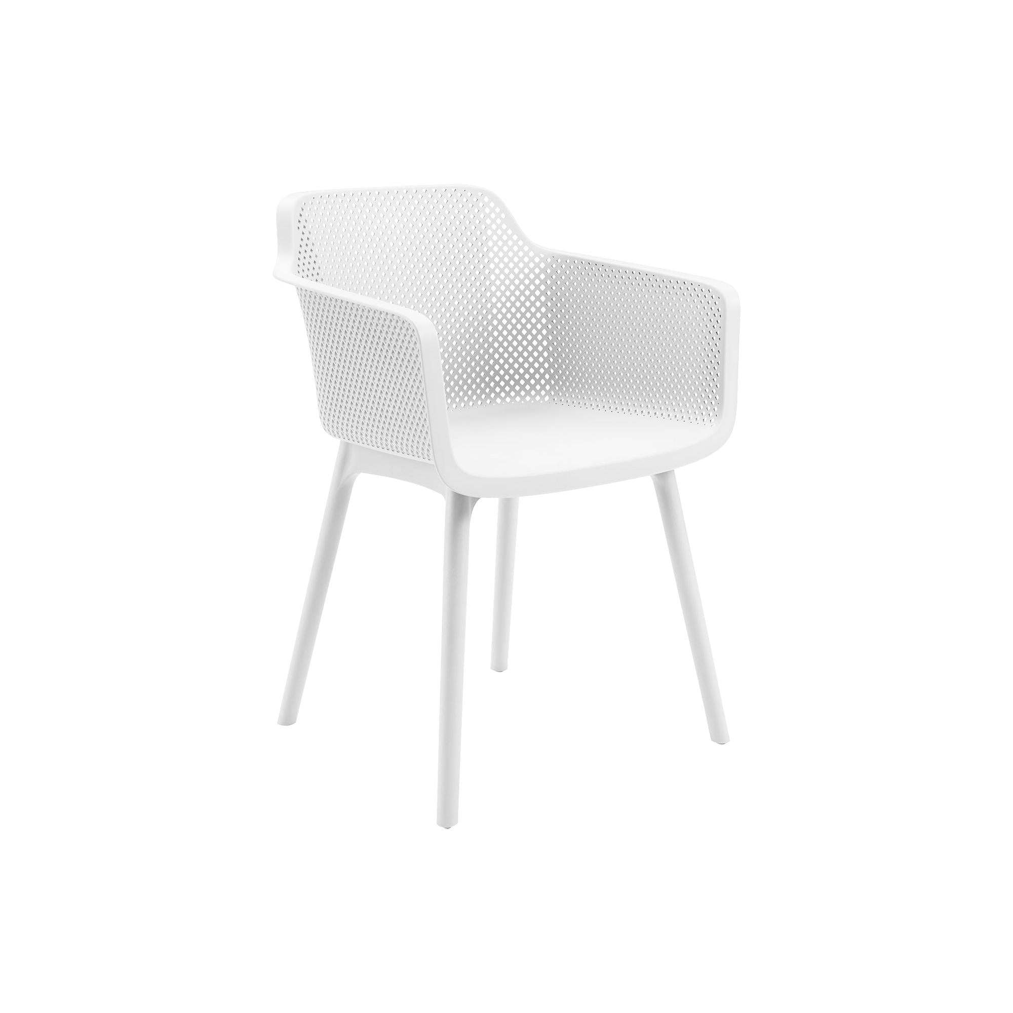 I 4025 - Chaise D'exterieur, 32''H, Chaises De Patio, , Blanc, Gris Clair, Contemporain, Moderne - Simple Boutique