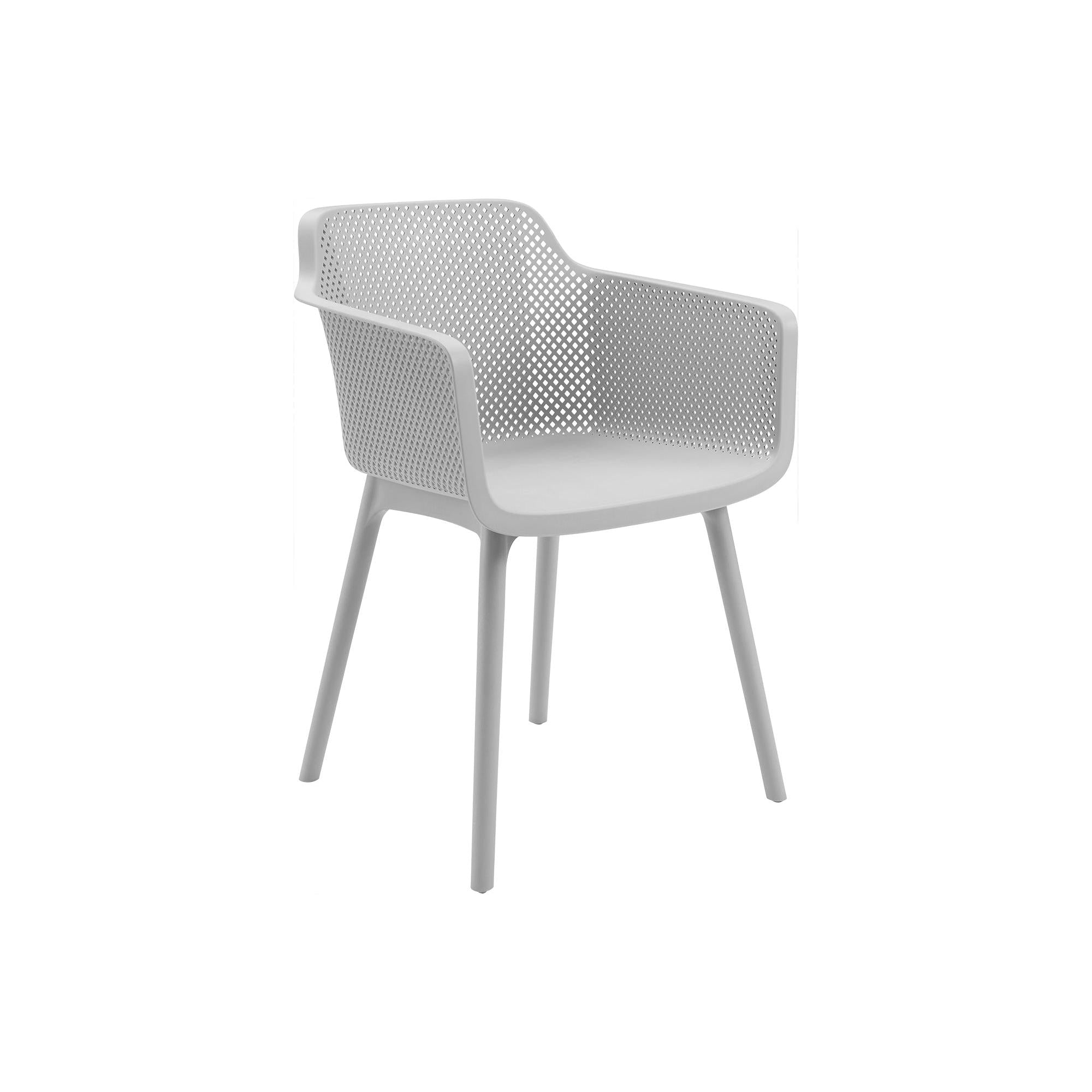 I 4026 - Chaise D'exterieur, 32''H, Chaises De Patio, , Gris Clair, Contemporain, Moderne - Simple Boutique