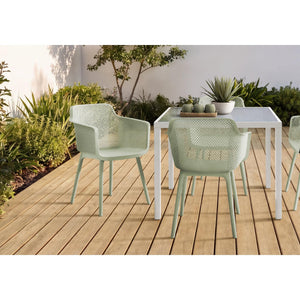 I 4028 - Chaise D'exterieur, 32''H, Chaises De Patio, , Vert D'eau, Contemporain, Moderne - Simple Boutique