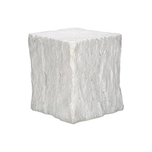 I 4111 - Table D'appoint, 25''H, Intérieur Ou Extérieur, Bout, Table De Nuit, Table D'appoint, Carré, Salon, Chambre À Coucher, Blanc, Contemporain, Moderne - Simple Boutique