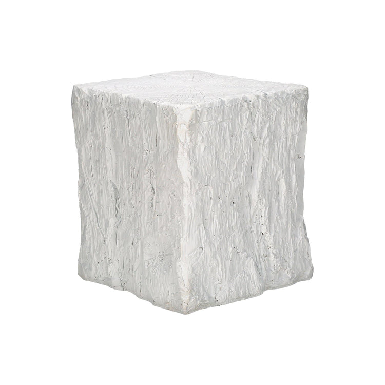 I 4111 - Table D'appoint, 25''H, Intérieur Ou Extérieur, Bout, Table De Nuit, Table D'appoint, Carré, Salon, Chambre À Coucher, Blanc, Contemporain, Moderne - Simple Boutique
