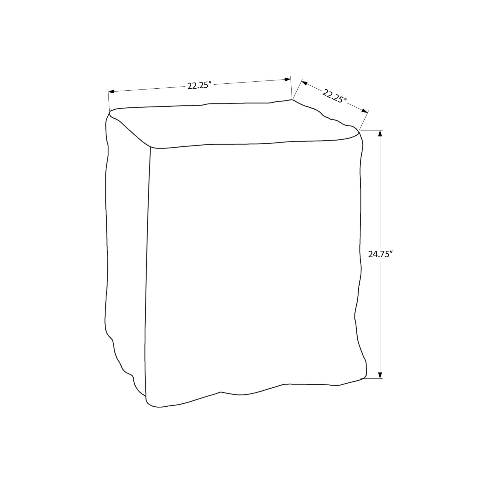 I 4111 - Table D'appoint, 25''H, Intérieur Ou Extérieur, Bout, Table De Nuit, Table D'appoint, Carré, Salon, Chambre À Coucher, Blanc, Contemporain, Moderne - Simple Boutique