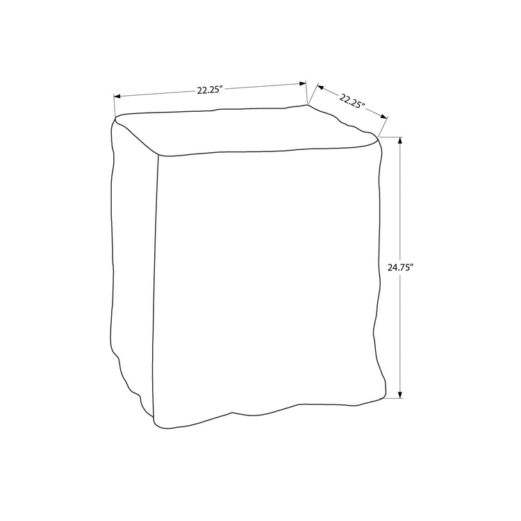I 4112 - Table D'appoint, 25''H, Intérieur Ou Extérieur, Bout, Table De Nuit, Table D'appoint, Carré, Salon, Chambre À Coucher, Noir, Contemporain, Moderne - Simple Boutique