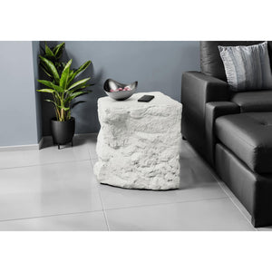I 4116 - Table D'appoint, 25''H, Intérieur Ou Extérieur, Table D'appoint, Table De Nuit, Bout, Chambre À Coucher, Salon, Blanc, Contemporain, Moderne - Simple Boutique