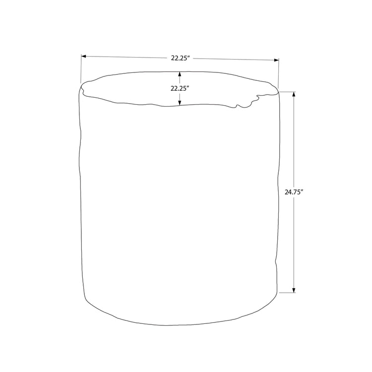 I 4120 - Table D'appoint, 25''H, Intérieur Ou Extérieur, Tambour, Bout, Table De Nuit, Rond, Table D'appoint, Salon, Chambre À Coucher, Gris, Contemporain, Moderne - Simple Boutique