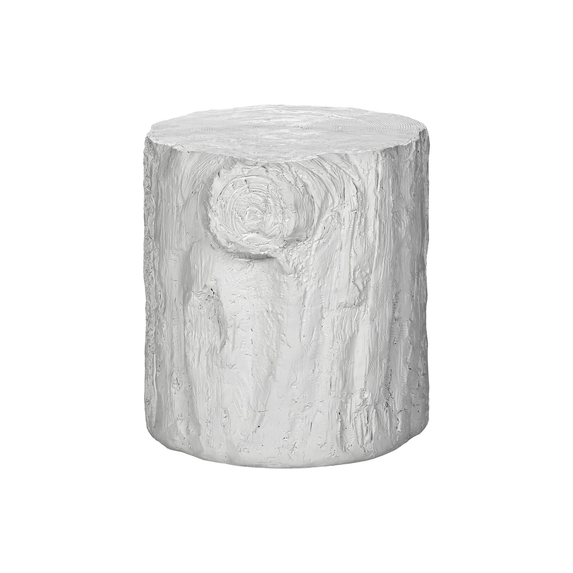 I 4121 - Table D'appoint, 25''H, Intérieur Ou Extérieur, Tambour, Bout, Table De Nuit, Rond, Table D'appoint, Salon, Chambre À Coucher, Blanc, Contemporain, Moderne - Simple Boutique