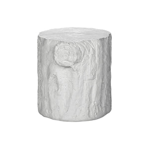 I 4121 - Table D'appoint, 25''H, Intérieur Ou Extérieur, Tambour, Bout, Table De Nuit, Rond, Table D'appoint, Salon, Chambre À Coucher, Blanc, Contemporain, Moderne - Simple Boutique