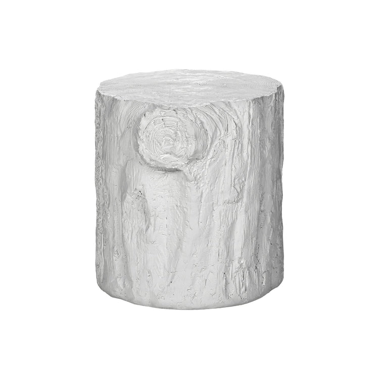 I 4121 - Table D'appoint, 25''H, Intérieur Ou Extérieur, Tambour, Bout, Table De Nuit, Rond, Table D'appoint, Salon, Chambre À Coucher, Blanc, Contemporain, Moderne - Simple Boutique