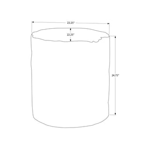 I 4122 - Table D'appoint, 25''H, Intérieur Ou Extérieur, Tambour, Bout, Table De Nuit, Rond, Table D'appoint, Salon, Chambre À Coucher, Noir, Contemporain, Moderne - Simple Boutique