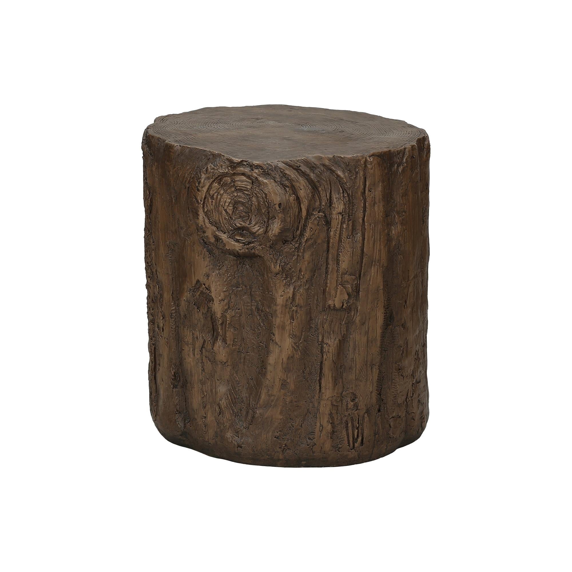 I 4123 - Table D'appoint, 25''H, Intérieur Ou Extérieur, Tambour, Bout, Table De Nuit, Rond, Table D'appoint, Salon, Chambre À Coucher, Noix, Contemporain, Moderne - Simple Boutique
