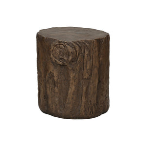 I 4123 - Table D'appoint, 25''H, Intérieur Ou Extérieur, Tambour, Bout, Table De Nuit, Rond, Table D'appoint, Salon, Chambre À Coucher, Noix, Contemporain, Moderne - Simple Boutique