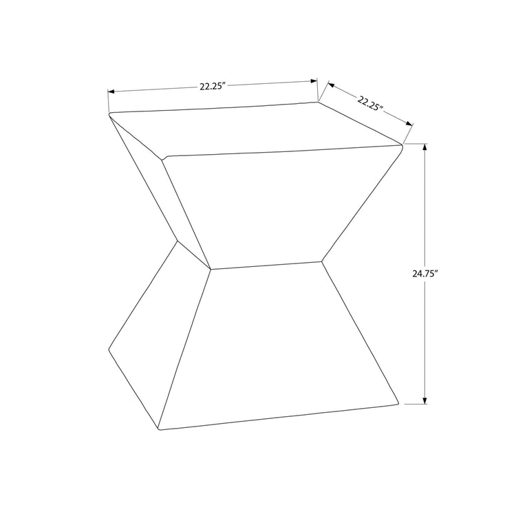 I 4125 - Table D'appoint, 25''H, Intérieur Ou Extérieur, Table D'appoint, Bout, Table De Nuit, Chambre À Coucher, Salon, Gris, Contemporain, Moderne - Simple Boutique