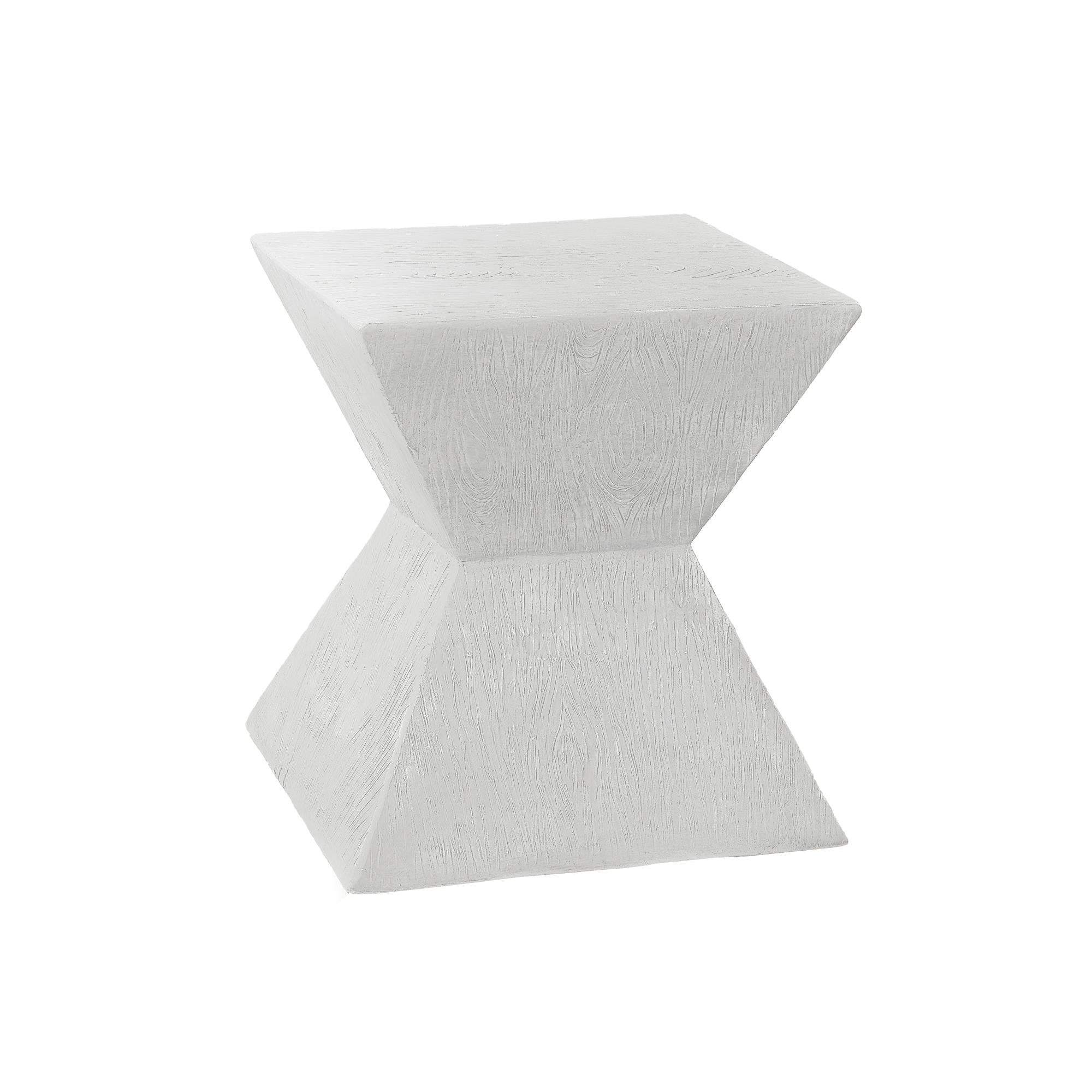 I 4126 - Table D'appoint, 25''H, Intérieur Ou Extérieur, Table D'appoint, Bout, Table De Nuit, Chambre À Coucher, Salon, Blanc, Contemporain, Moderne - Simple Boutique