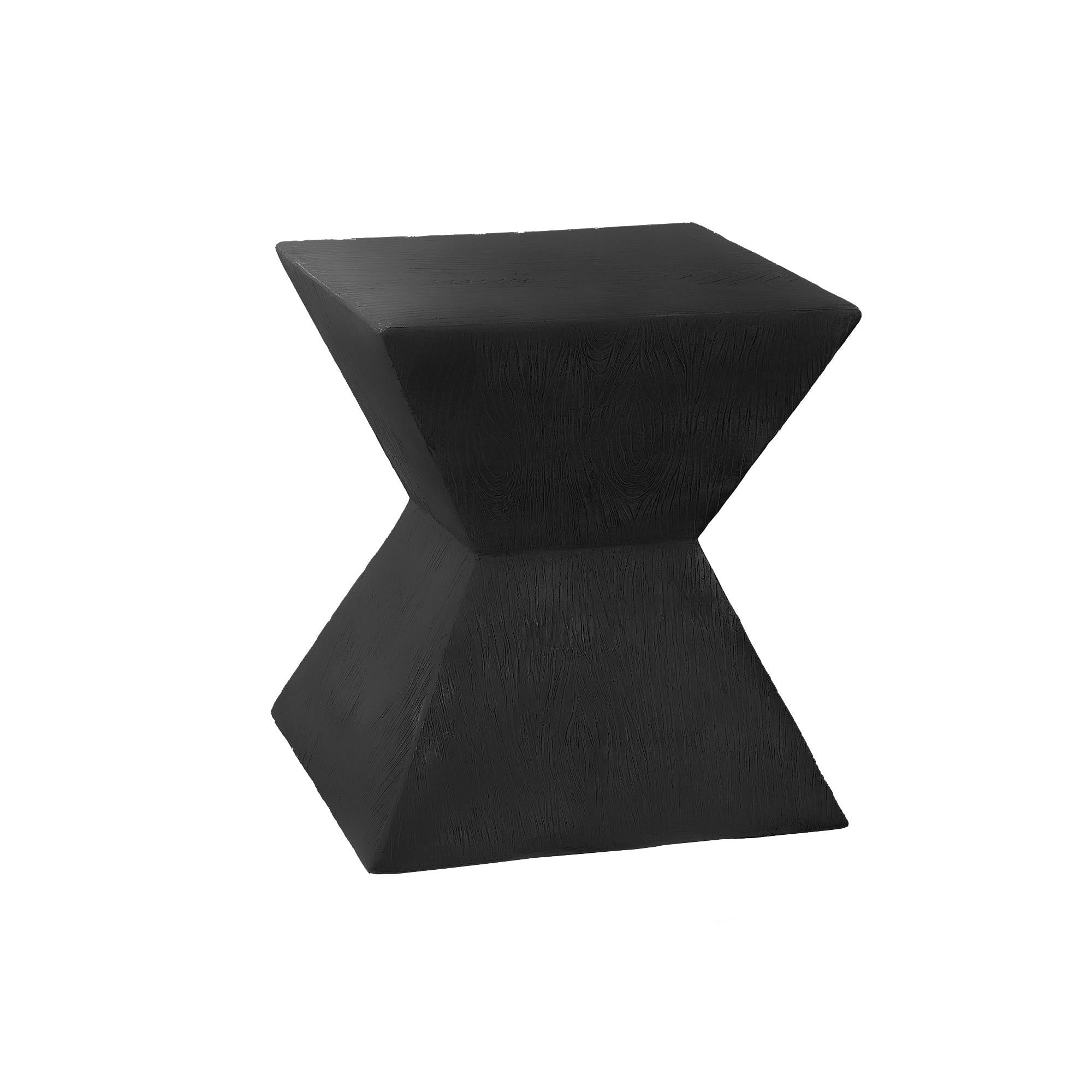 I 4127 - Table D'appoint, 25''H, Intérieur Ou Extérieur, Table D'appoint, Bout, Table De Nuit, Chambre À Coucher, Salon, Noir, Contemporain, Moderne - Simple Boutique