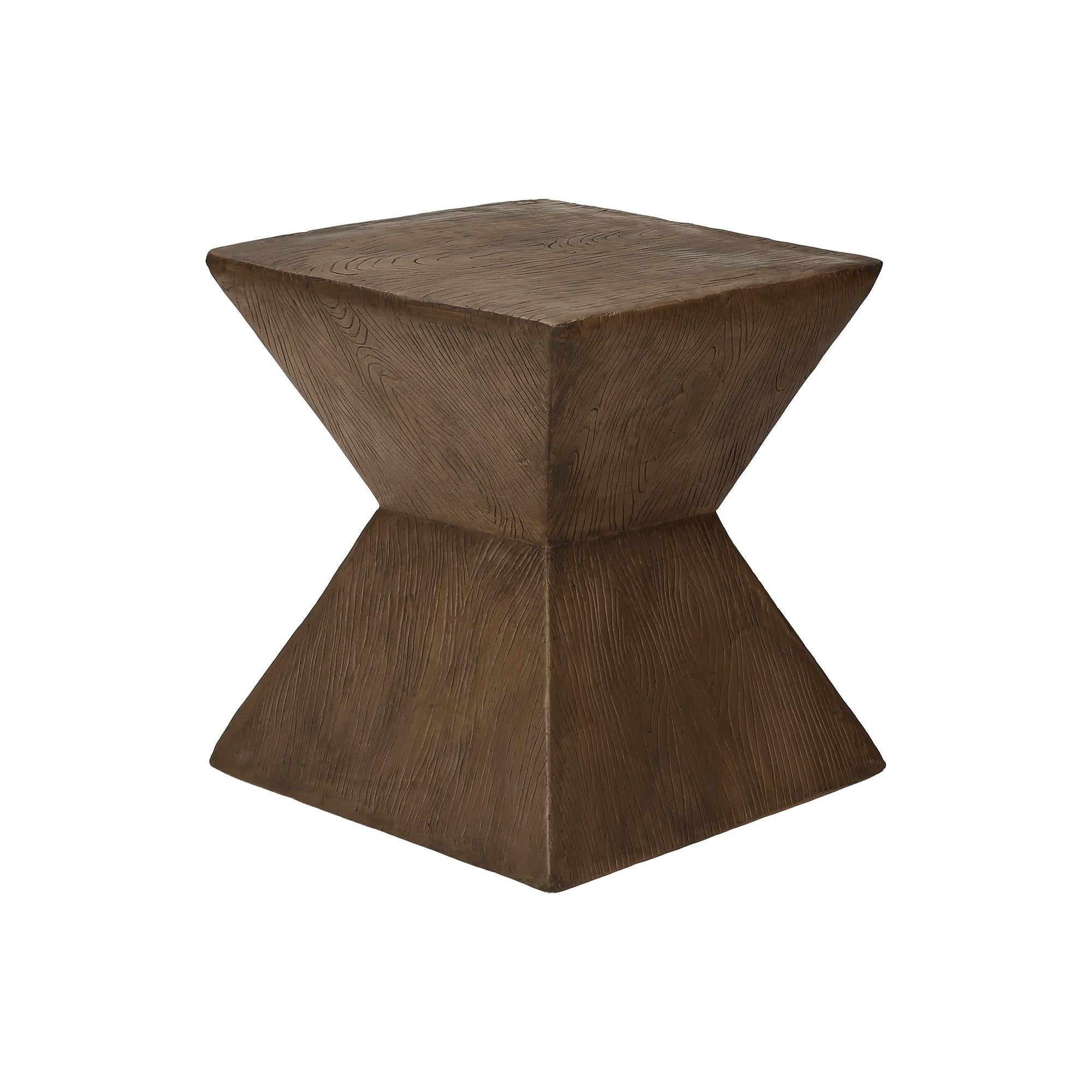 I 4128 - Table D'appoint, 25''H, Intérieur Ou Extérieur, Table D'appoint, Bout, Table De Nuit, Chambre À Coucher, Salon, Noix, Contemporain, Moderne - Simple Boutique