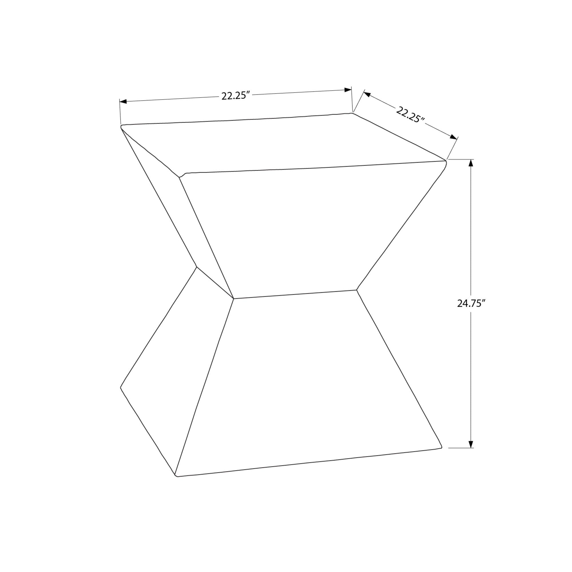 I 4128 - Table D'appoint, 25''H, Intérieur Ou Extérieur, Table D'appoint, Bout, Table De Nuit, Chambre À Coucher, Salon, Noix, Contemporain, Moderne - Simple Boutique