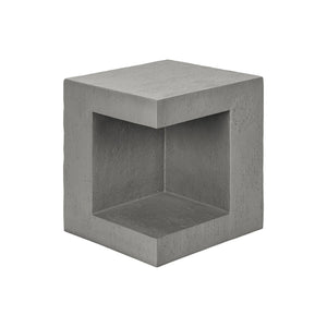 I 4130 - Table D'appoint, 25''H, Intérieur Ou Extérieur, Table D'appoint, Table De Nuit, Bout, Carré, Chambre À Coucher, Salon, Gris, Contemporain, Moderne - Simple Boutique